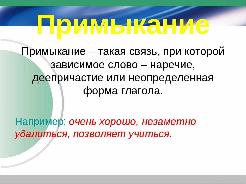 Зависимое слово наречие. Примыкание. Приvfrrfy. Связь примыкание. Примыкание структура.