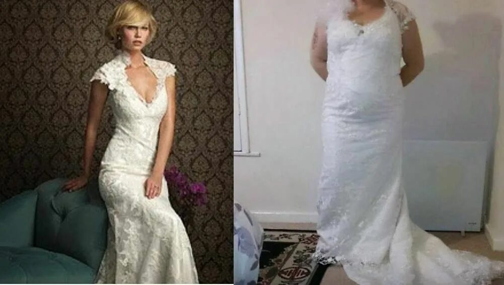 Свадебное платье ожидание реальность. Свадебное платье в реальности. Неудачные Свадебные платья. Платье на чужую свадьбу