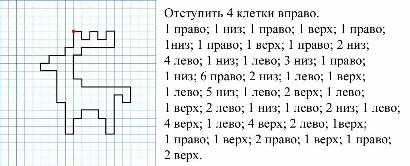 Вправо примеры. Рисунок 2 клетки вправо,1 влево. Клеточный диктант для детей. Математический диктант право лево для дошкольника. Графический диктант для дошкольников.