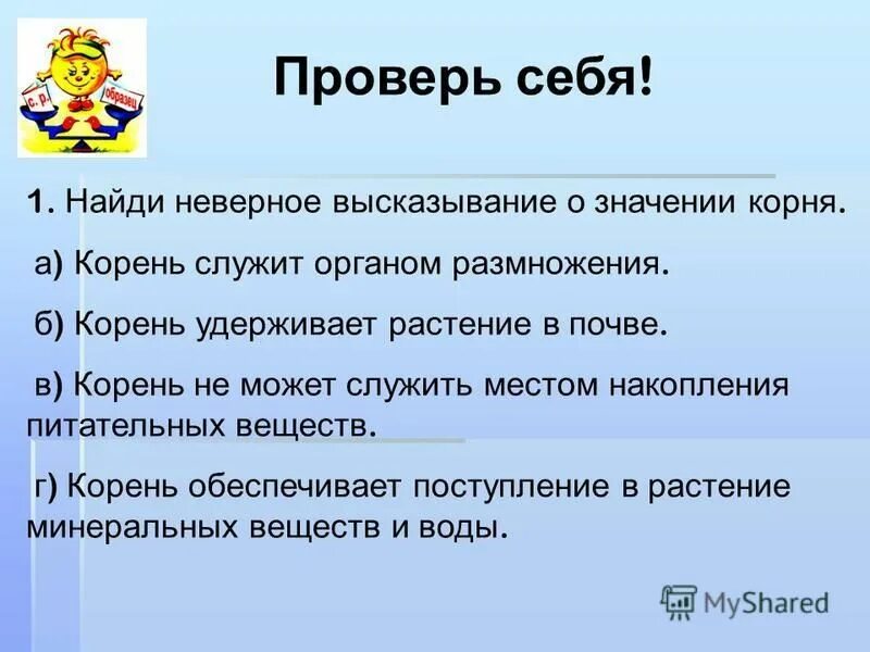 значение корня пол