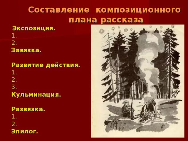 Васюткино озеро урок таблица. Композиционный план рассказа Васюткино озеро. План рассказа Васюткино озеро. Сюжетно композиционный план.