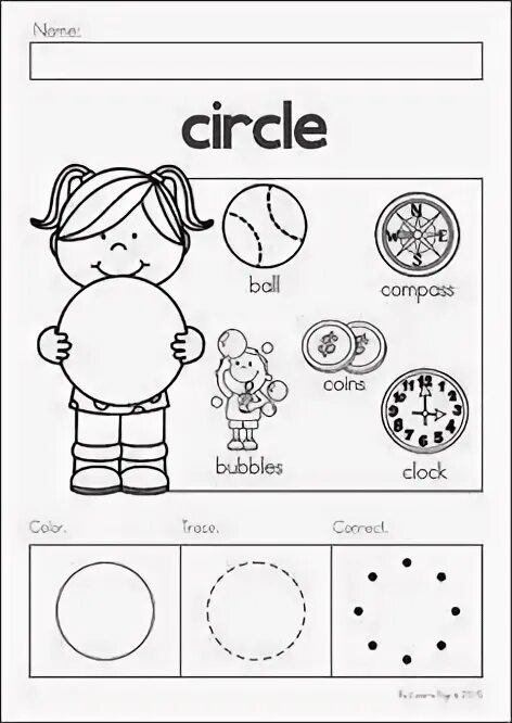 Trace and circle. Trace and circle