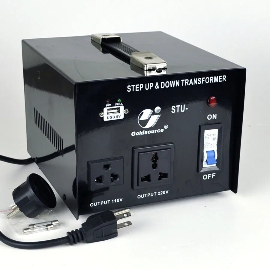 Goldsource Stu-1500 Step up & down Voltage Converter Transformer with 5v USB output - AC 110/220 V - 1500 Watt.. Трансформатор 1000 ватт. Аппарат us-110a. Из 220 в 110 вольт. Трансформатор 110 вольт купить