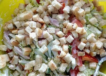 Салат с капустой и сухариками рецепт