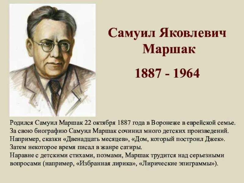 Краткая биография самуила яковлевича маршака