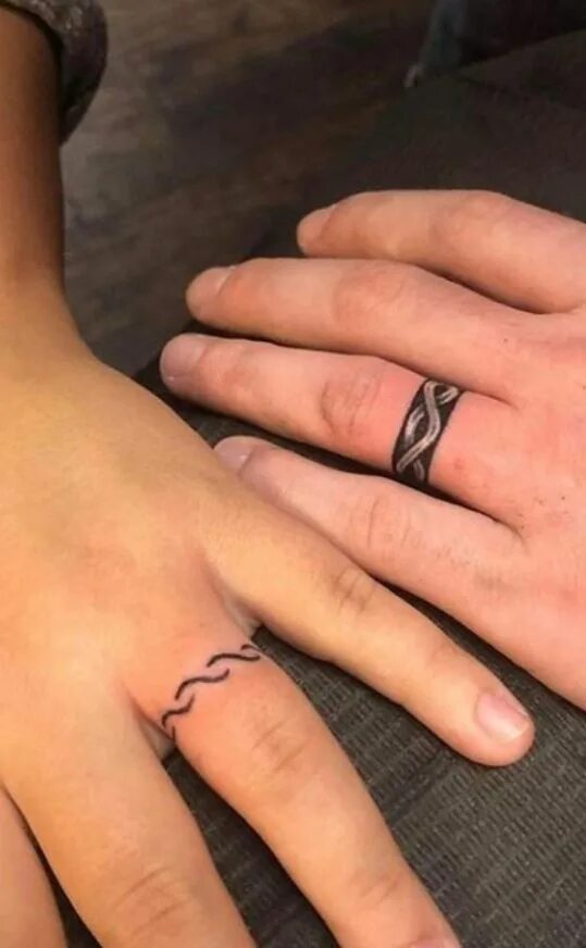100 Unique Wedding Ring Tattoos You’ll Need to See - Tattoo Me Now Tattoo weddin