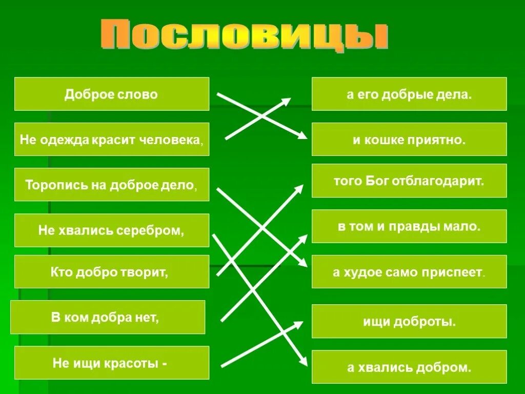 5 пословиц добры