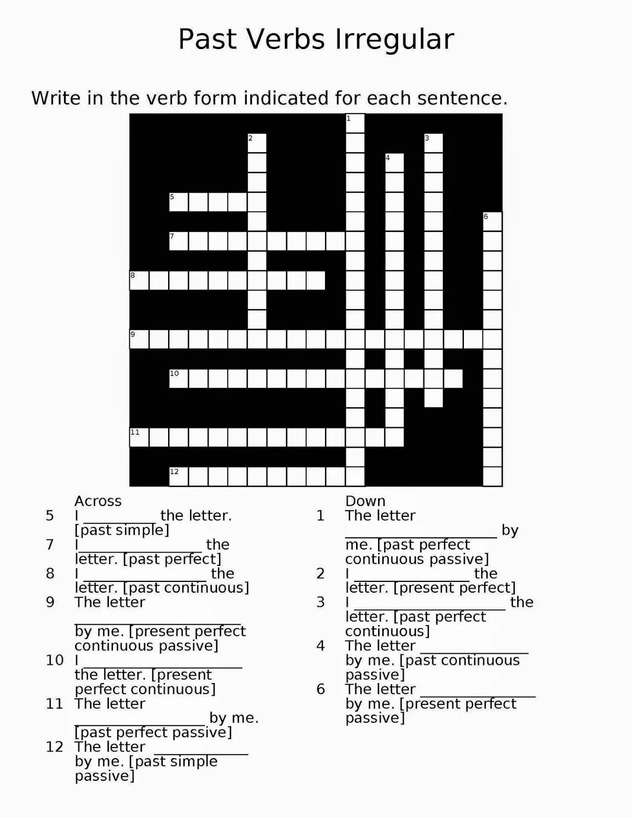Кроссворд на past perfect. Crossword Puzzle Irregular verbs ответы. Past Continuous crossword. Irregular verbs crossword