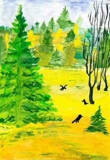Рисование леса