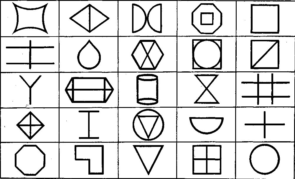 Методика «узнавание фигур» (р. 2. С. Методика исследование зрительной памяти семаго. Немов).