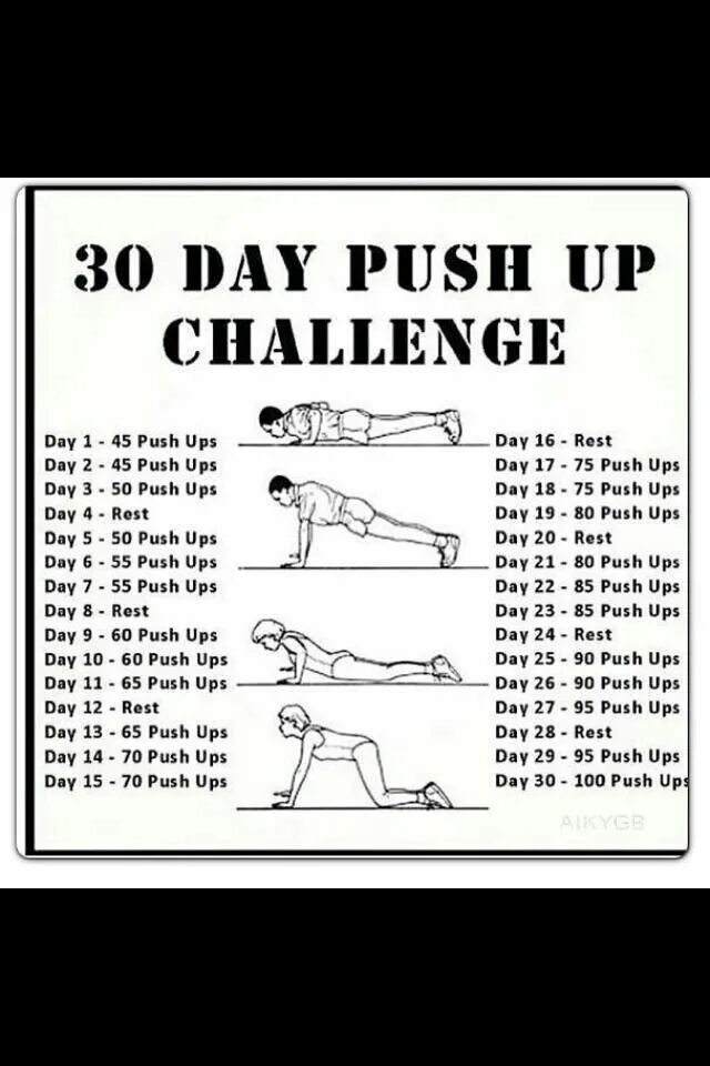 30 Дневный ЧЕЛЛЕНДЖ планка. 30 Day Push up Challenge. Чек лист отжиманий. Челлендж отжимания