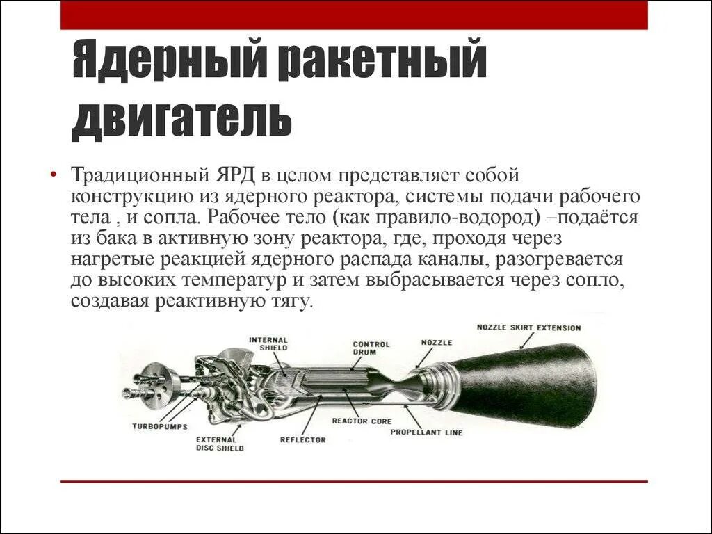 Работа атомного двигателя