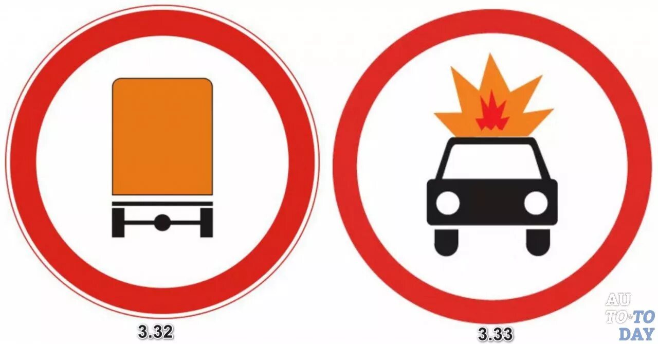 3.32 Движение транспортных средств с опасными грузами запрещено. Знак 3.32 ПДД. Знак движение с опасным грузом запрещено. ПДД знак дорожный 3.33.