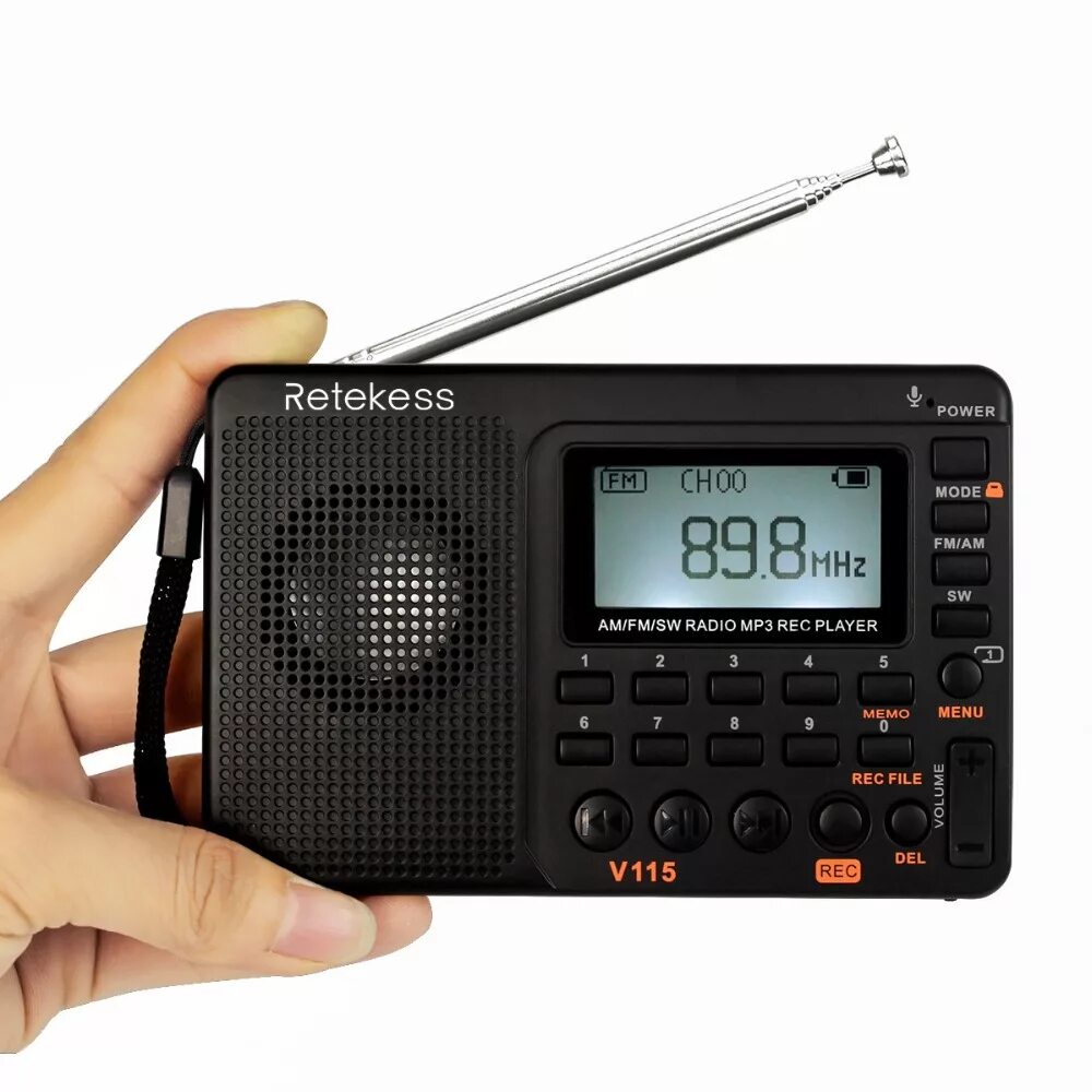 Купить мини радио. Радиоприемник "TIVDIO V-115". Радиоприемник retekess v115. Retekess v115 am, fm, SW. TIVDIO V-115.