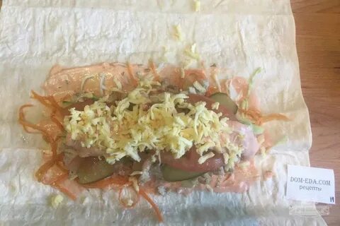 Домашняя шаурма с корейской морковкой