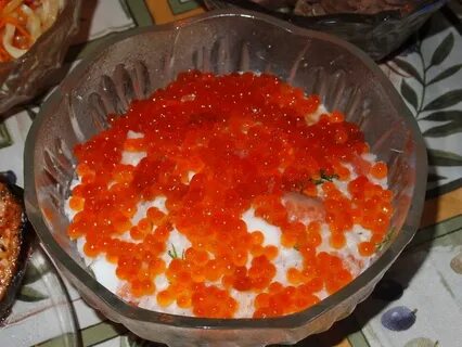 Рецепт семги с красной икрой