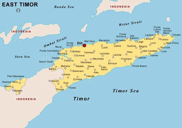Где находится остров тимор 1 Map of Timor Island showing the districts in Timor-Leste and Kupang,... Downlo