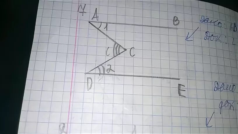 А б параллельно ц д