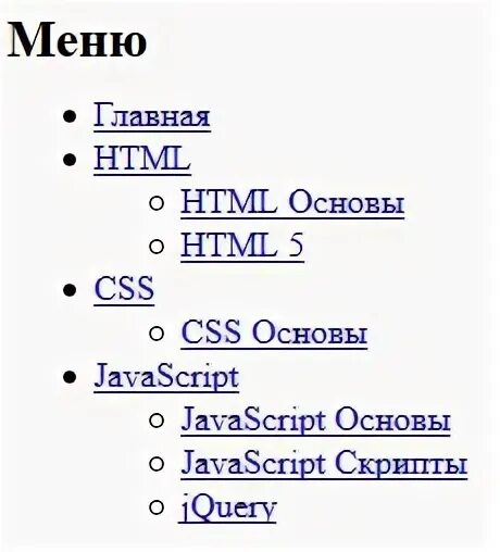 Php menu