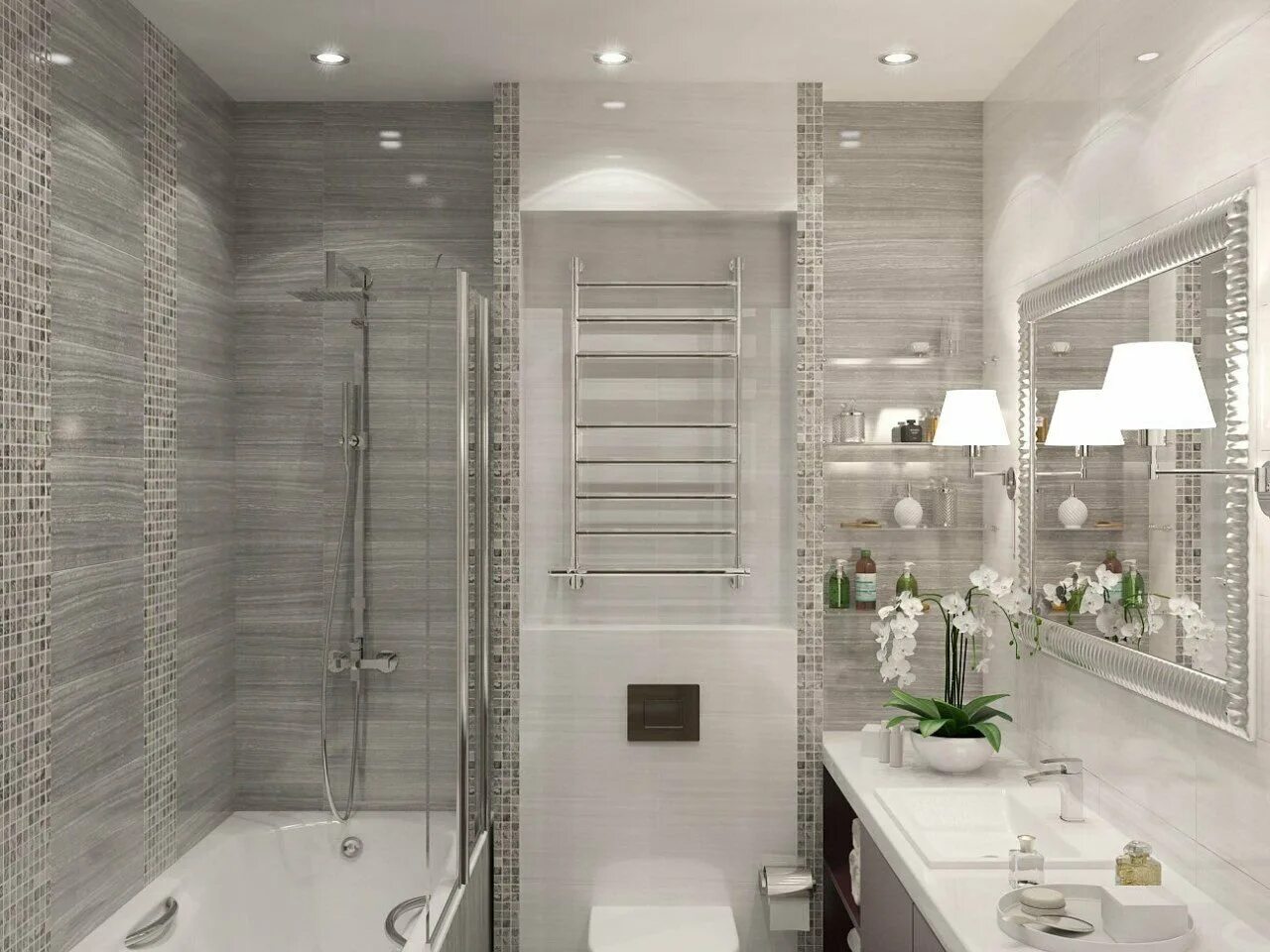 Стильная ванная комната. Дизайнерская ванная комната. Современная ванная. Дизайнерский санузел. Фото ванной комнаты современный с туалетом