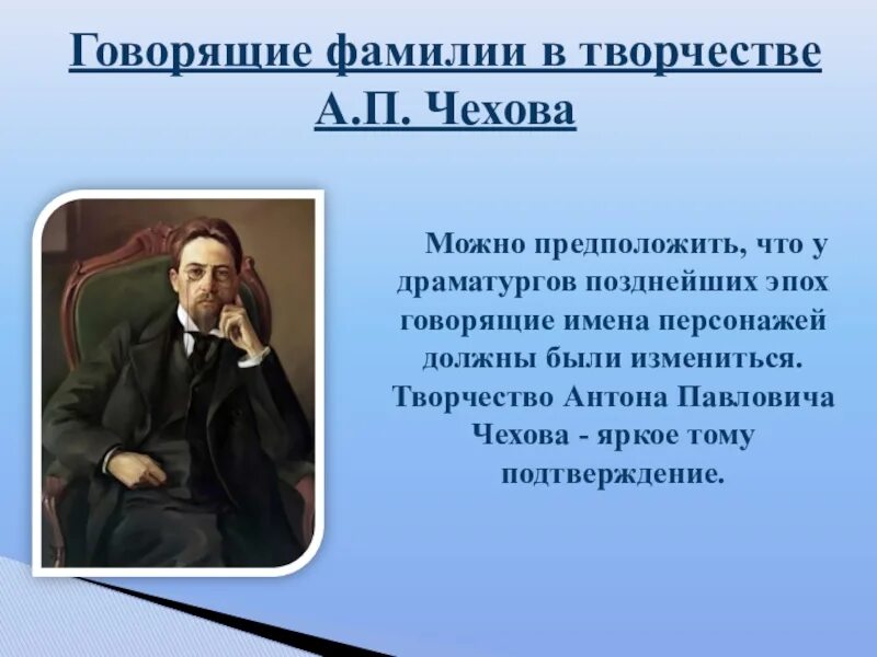 Говорящие фамилии. Говорящие фамилии в произведениях писателей. Проект говорящие фамилии в произведениях русских писателей. Говорящие фамилии в творчестве Чехова.