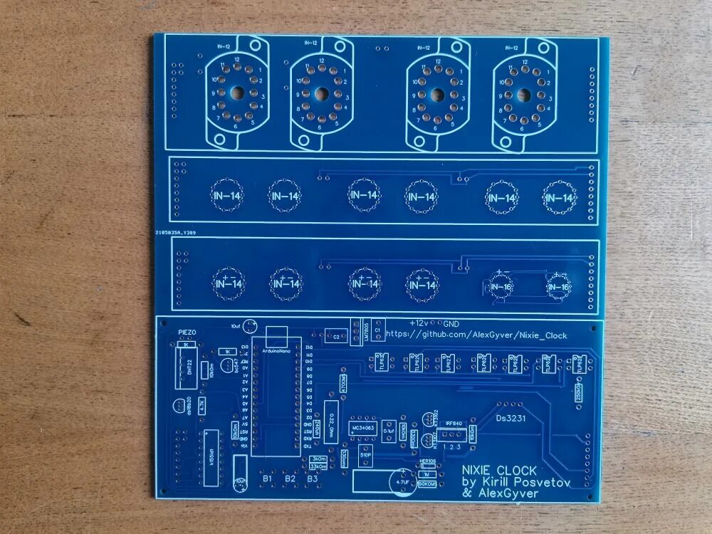 Набор для сборки часов. Плата ин-14 на SMD. Печатная плата часы ин-12 ALEXGYVER. Ds1307+ ин12. Плата для часов на ин 14.