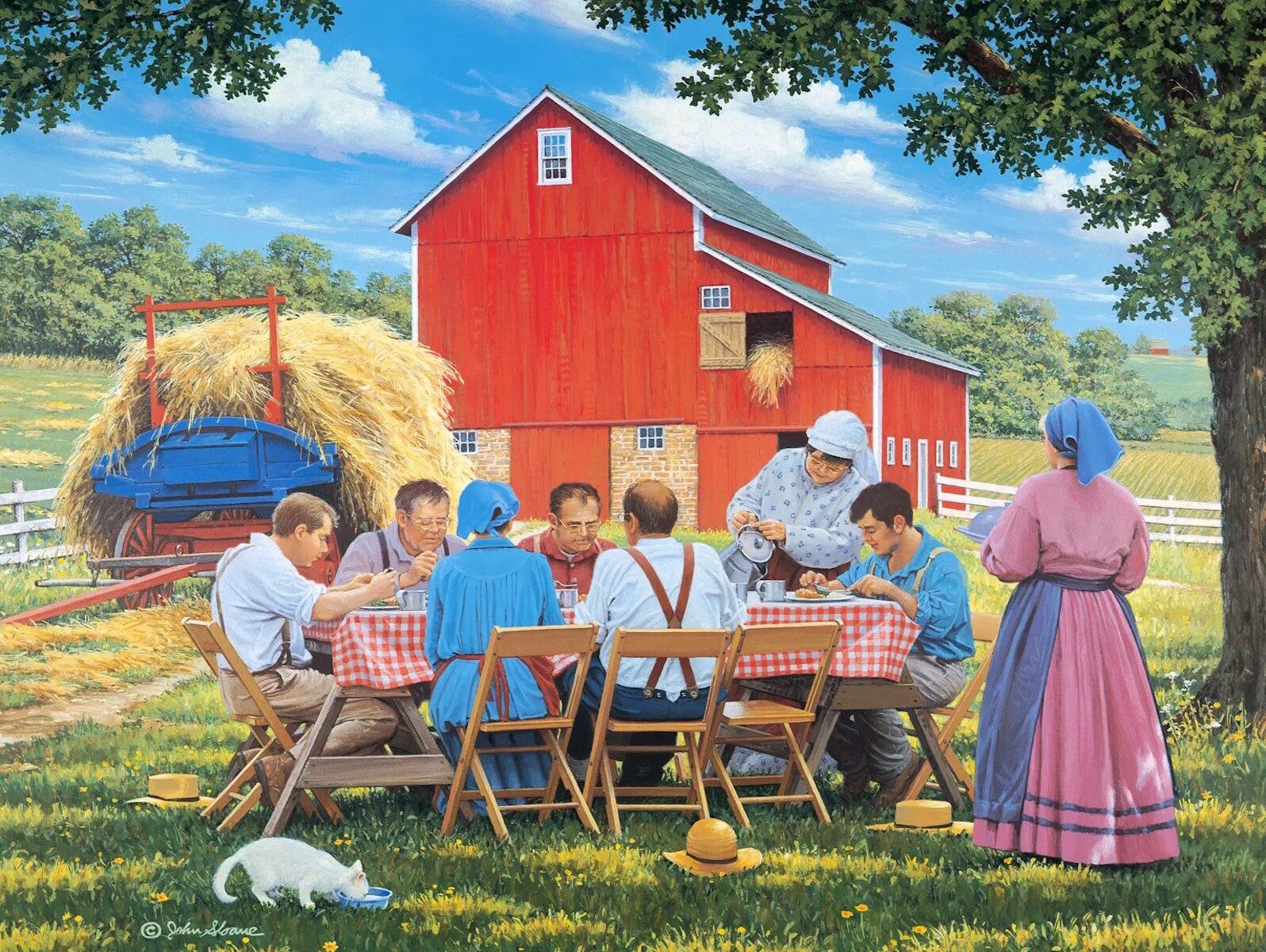 People lived living in the countryside. John Sloane. Джон Слоан сельские радости. Американский художник John Sloane.