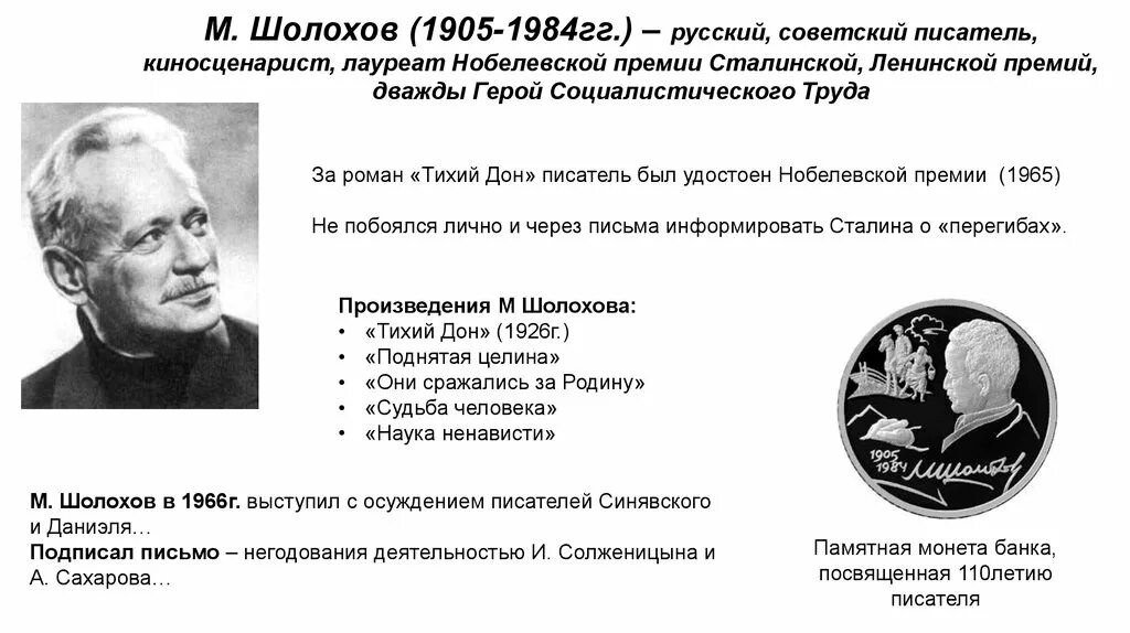 Писатель был удостоен нобелевской. М А Шолохов Нобелевская премия. Шолохов на вручении Нобелевской премии.