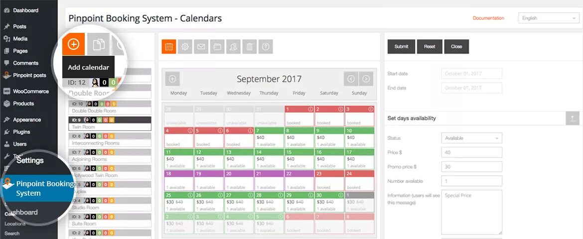 Система бронирования для вордпресс. Booking System. Календарь бронирования. Календарь бронирования для базы отдыха. Days available