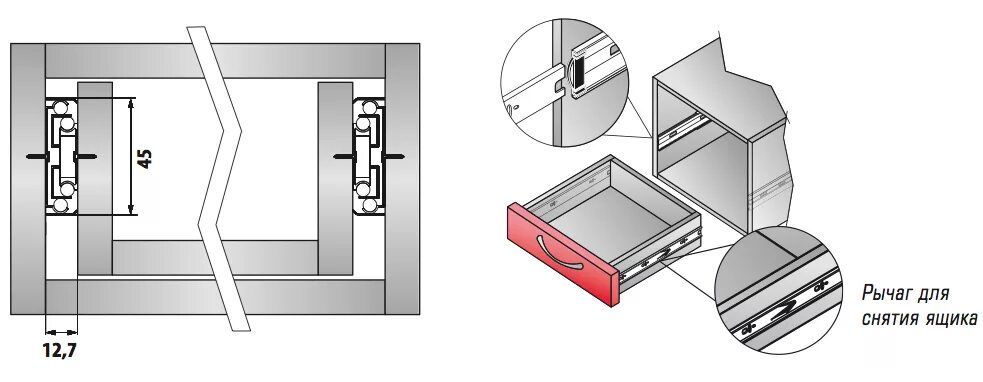 Шариковые направляющие для выдвижных ящиков монтаж снизу. Направляющие механизмы скрытого монтажа db4461zn/500 l. Схема установки роликовых направляющих для выдвижных ящиков. Роликовые направляющие для выдвижных ящиков схема установки. Направляющие для ящиков шариковые установка своими руками