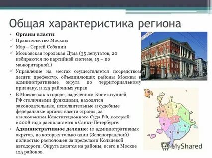 Регионы москвы и питера
