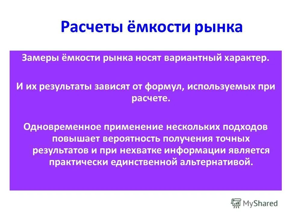 конъюнктура рынка емкость рынка