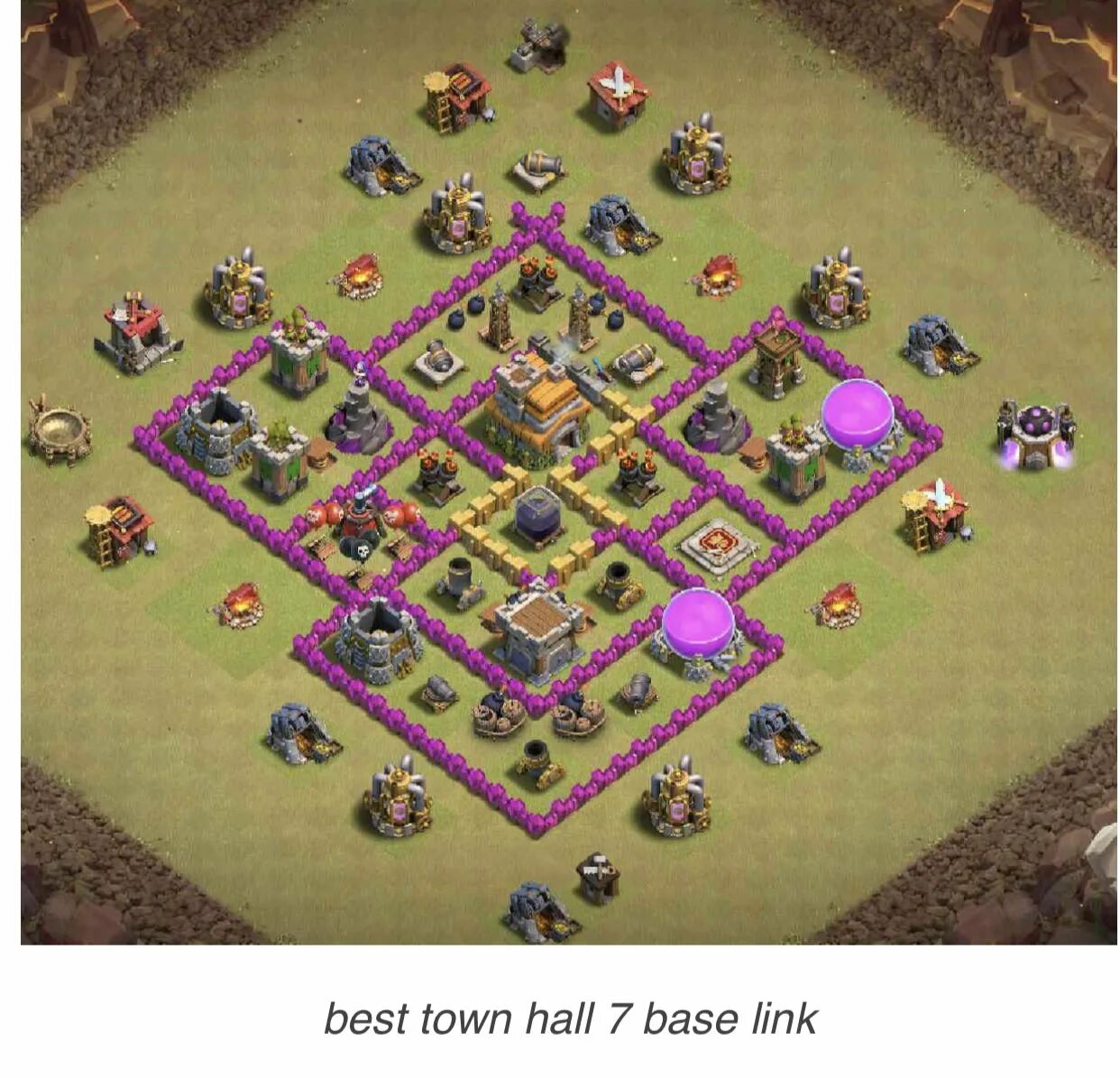 Th7 Base link. Town Hall 7 Base. Clash of Clans Town Hall 7. Bases 7th Clash of Clans. Clash bases