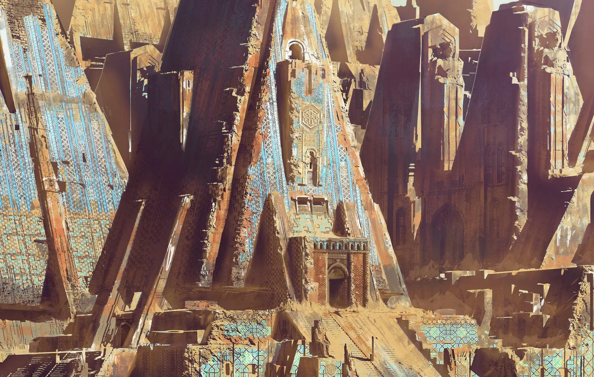 Yung desert temples. Paul chadeisson. Paul chadeisson художник. Руины в пустыне. Руины референс пустыня Sci Fi.