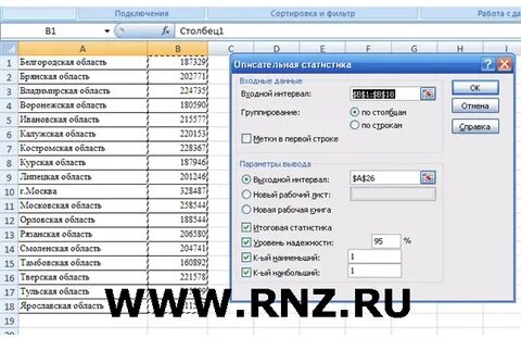 Как сделать статистику в эксель