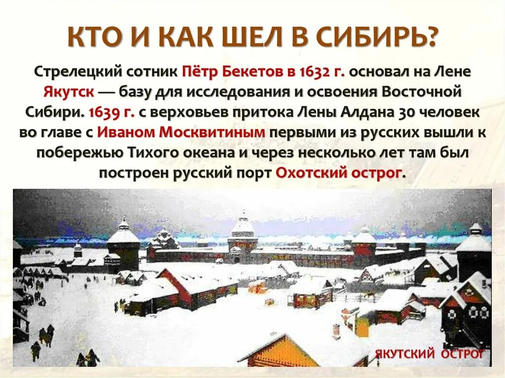 Основание города Якутск в 1632. Города Сибири основанные.