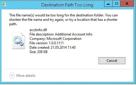 Destination path