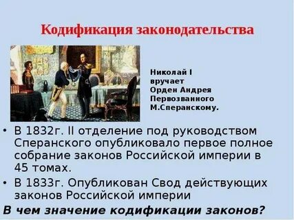 Объясните в чем состояла кодификация