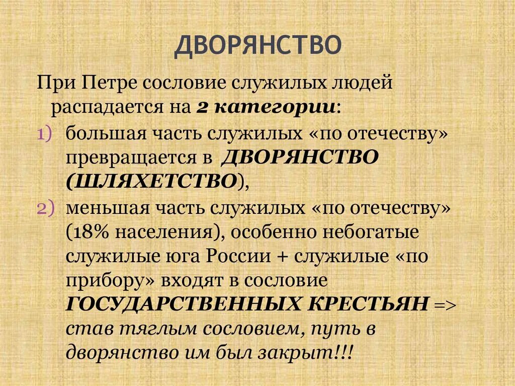 Дворянство сословие. Служилые дворяне. Дворянство служилое сословие. Дврлрянское сословия при Петре. Обязанности сословия дворянства