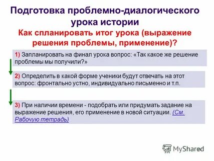 Методы проблемного диалога