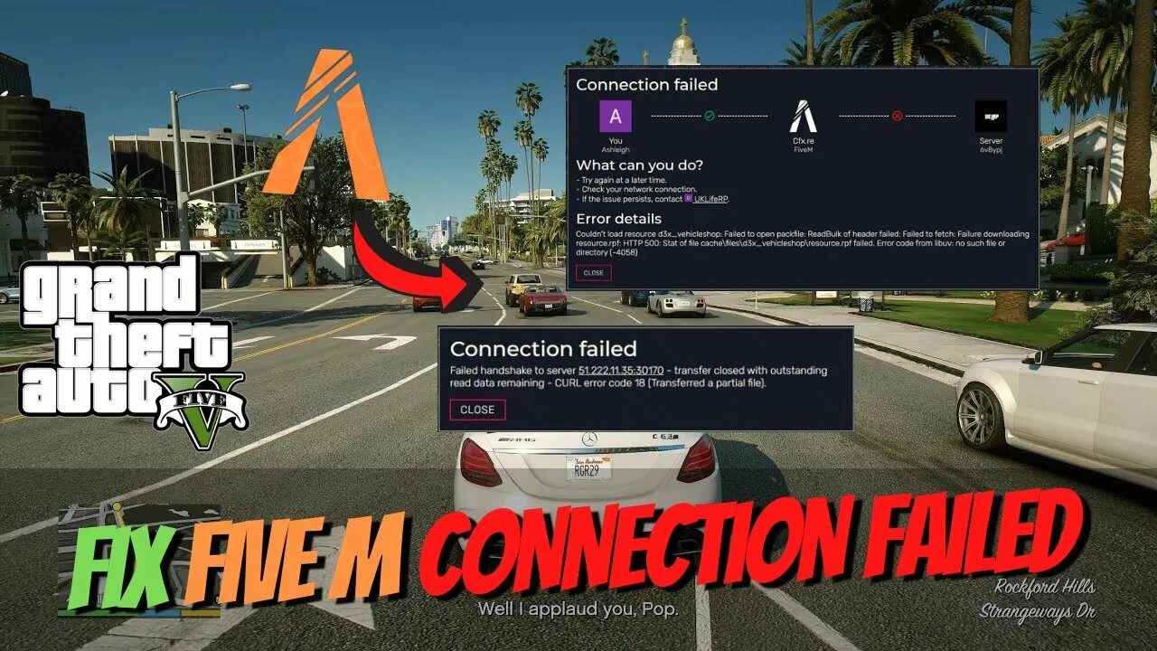 Fail timeout. Конекшен лост гта. fix your fivem server. mission failed timer gta v. encountered an error fivem crash.