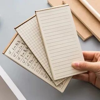 Supplies Stationery Checklist Agenda Kraft Paper Schedule Notebook Memo Pad...
