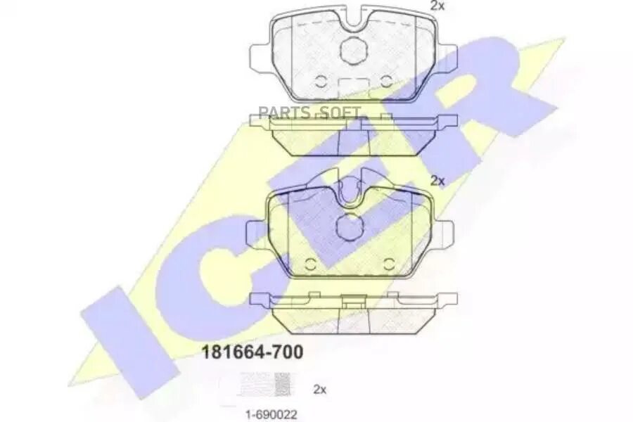 1 6 21 34. ICER 181534-700 колодки тормозные дисковые комплект. BMW 34 21 2 288 889. TPG 181664.