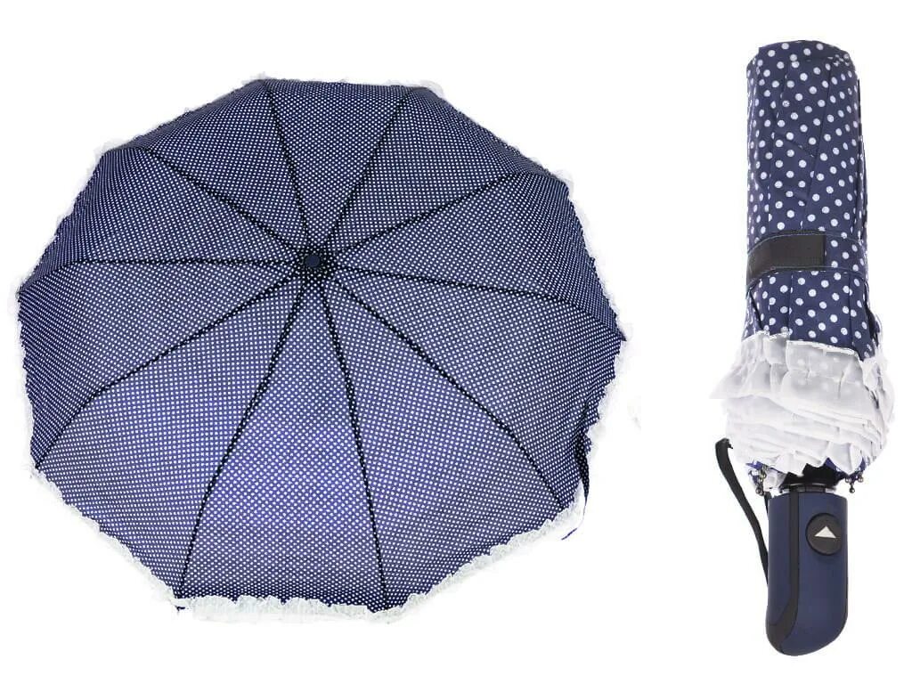 Зонт в горошек. Зонт женский в горошек. Мини зонт автомат. Элегантный зонт.
