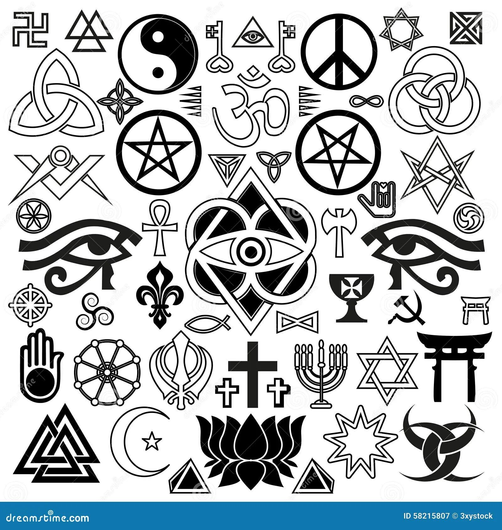 Оккультные символы. Символические знаки. Эзотерические знаки и символы. Простые символы.