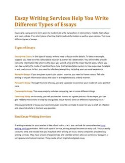 essay writing services help you write different.