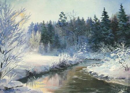 Художники зима пейзаж
