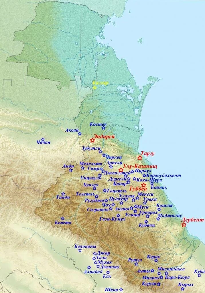 Дагестан какой район. Достопримечательности Дагестана на карте. Территория Дагестана на карте. Туристическая карта Дагестана. Физическая карта Дагестана.
