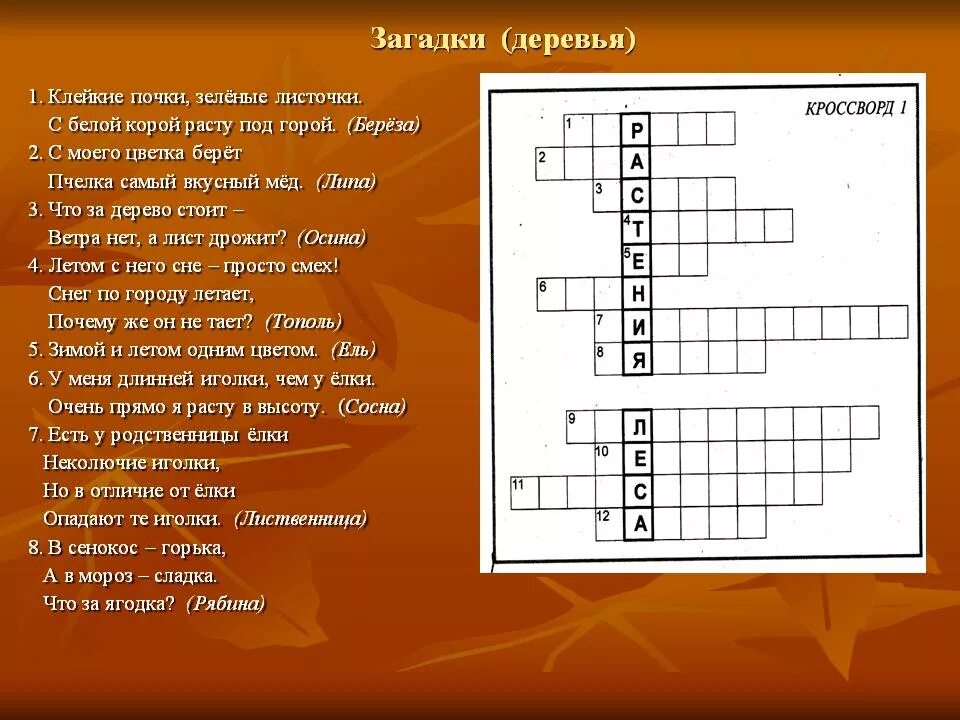 Кроссворд лес слов. Кроссворд на тему деревья. Кроссворд на тему дере. Загадки на тему леса. Загадки на тему деревья.