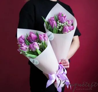 Как упаковать цветы тюльпаны